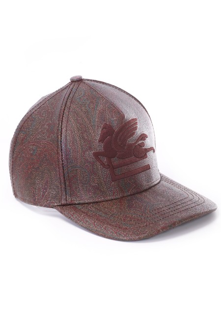 Shop ETRO  Hat: Etro baseball cap made in the iconic Paisley jacquard fabric and enriched by the thread-embroidered Pegasus logo.
Paisley jacquard cotton fabric coated with matt grain and doubled in canvas
Made in Italy.. 14354 1728-0600